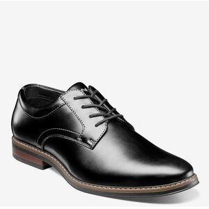 Nunn Bush Mens Hayden Plain Toe Oxford Black Shoes Leather Size 12 NEW